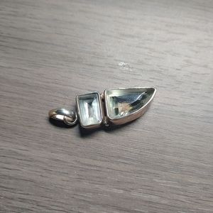 Prasiolite and Blue Topaz pendant